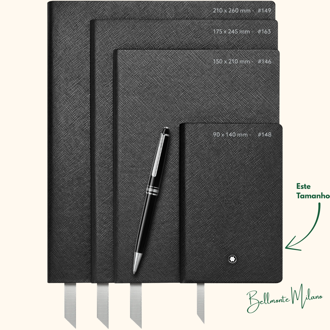 Caderno de Anotações Montblanc #148, Preto, Pautado