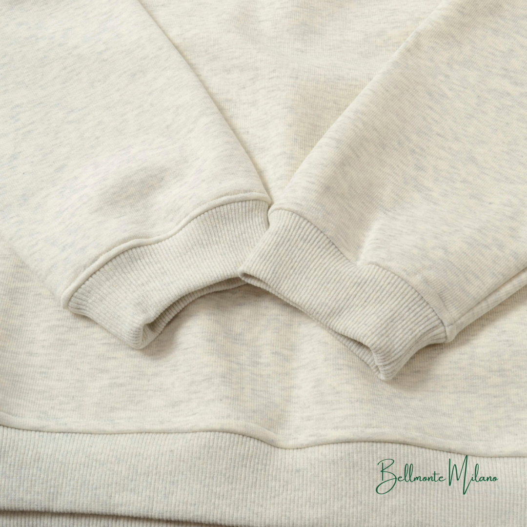 Suéter R&L™ com meio zíper em couro