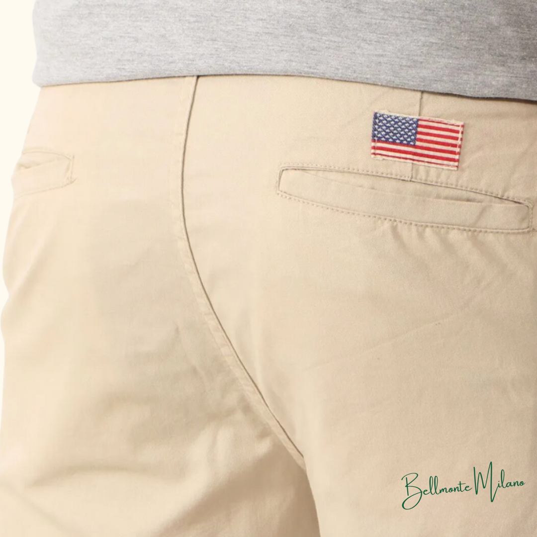 Short Ralph Lauren Masculino Sarja Chino Black Icon Cáqui Claro