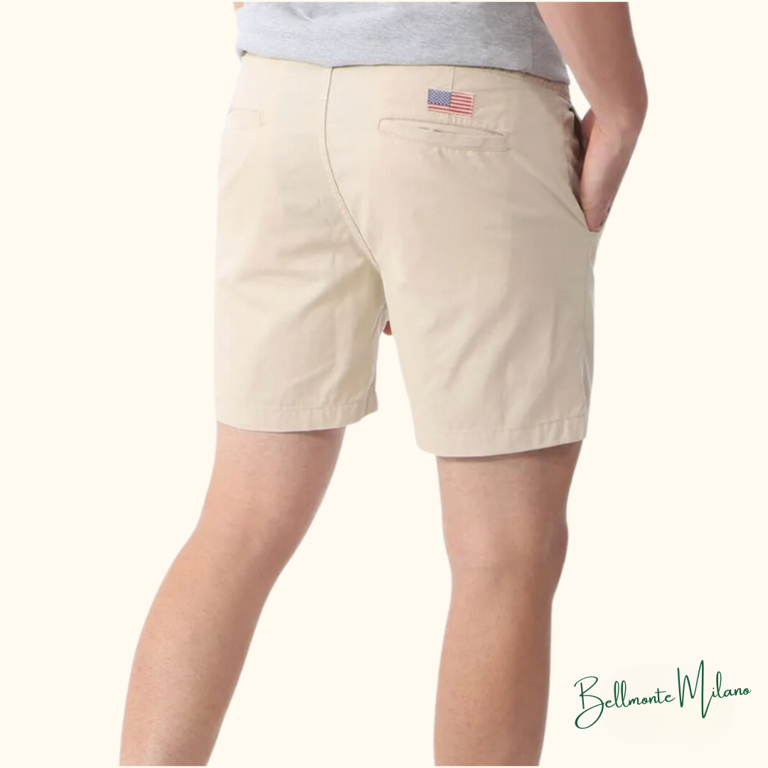 Short Ralph Lauren Masculino Sarja Chino Black Icon Cáqui Claro