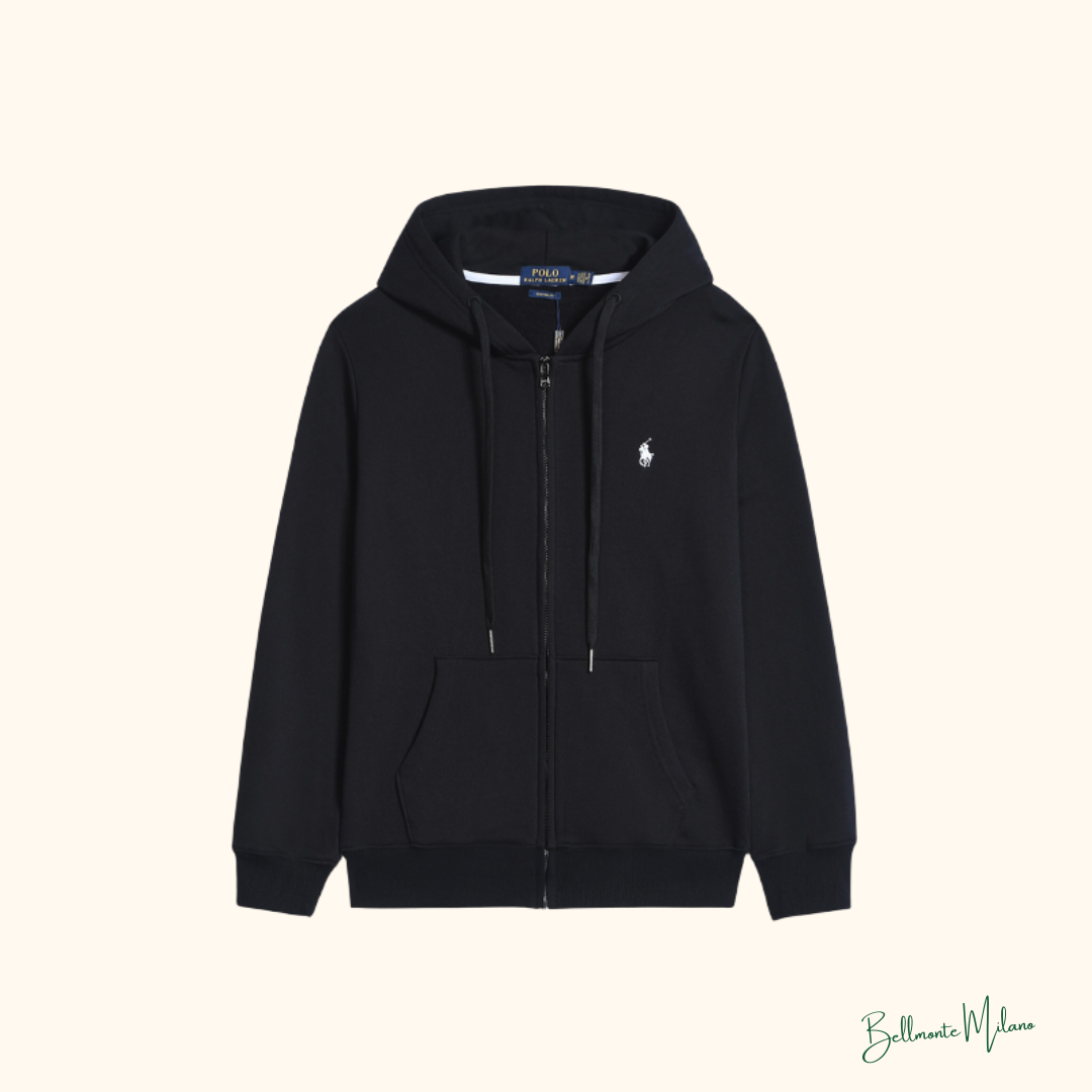 Moletom Capuz de Malha Dupla Zíper - Ralph Lauren