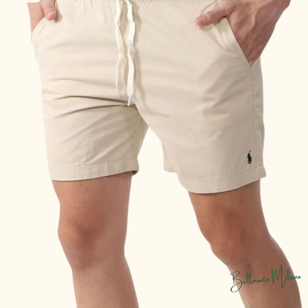 Short Ralph Lauren Masculino Sarja Chino Black Icon Cáqui Claro