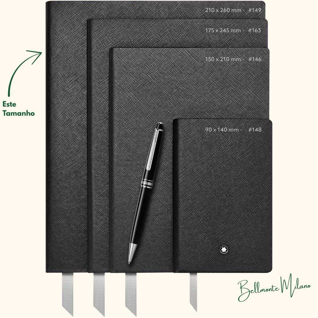 Caderno de Anotações Montblanc #149, Preto, Pautado