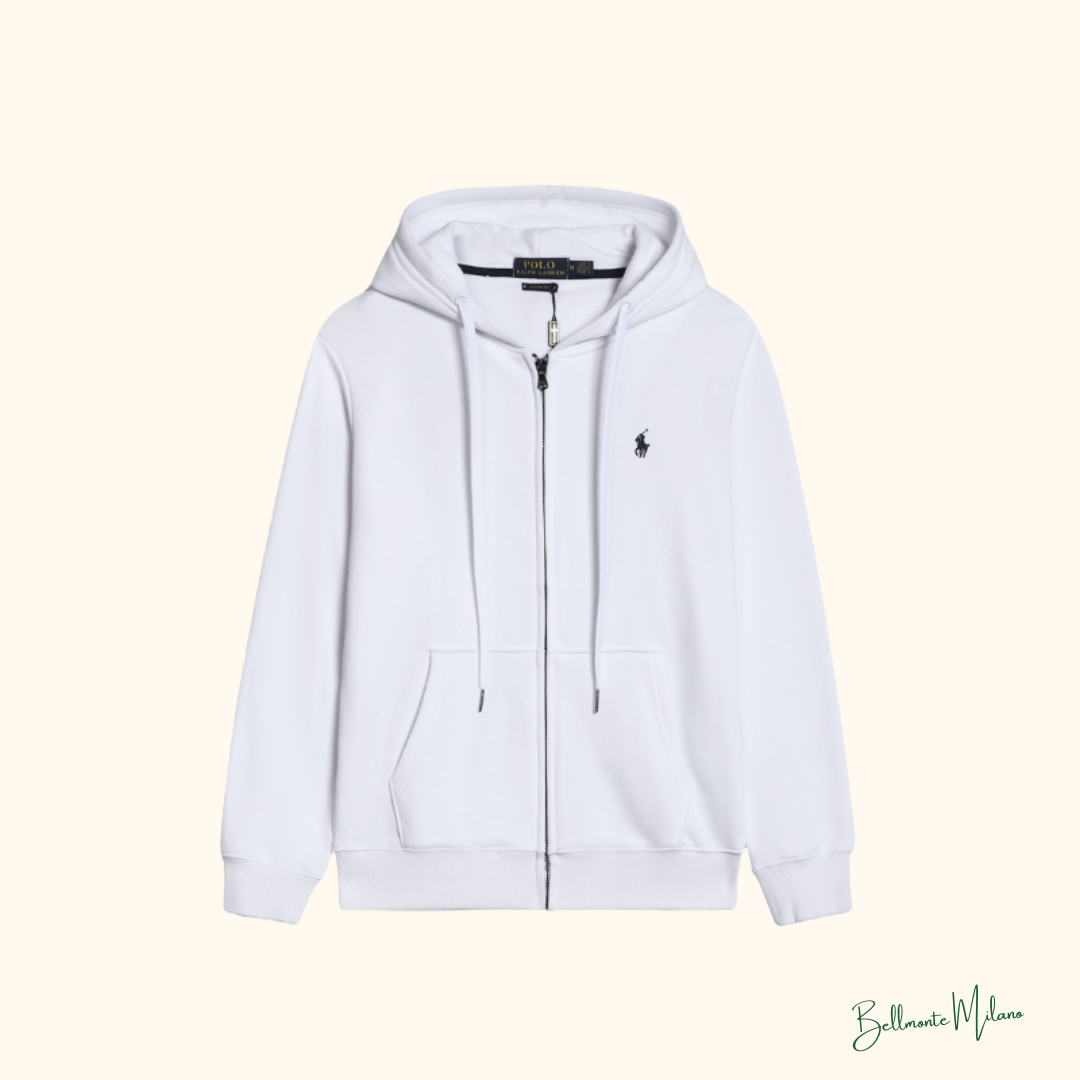 Moletom Capuz de Malha Dupla Zíper - Ralph Lauren