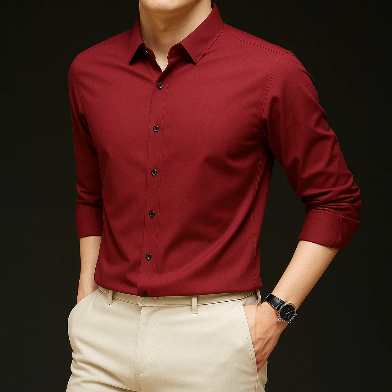 Camisa Elastech Social Anti Amassados + Brinde Relogio Social